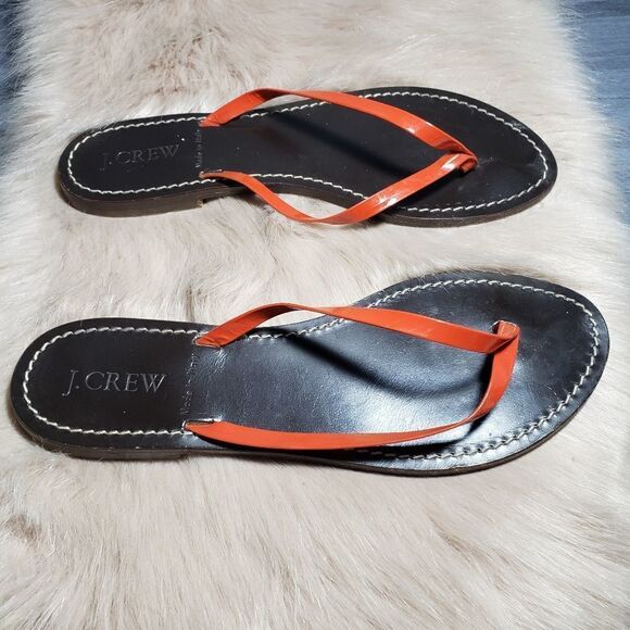 J.Crew Leather Women Flip Flop Sandal - Picture 2 of 4